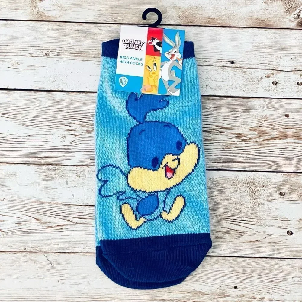 NWT WB  Babies Looney Tunes Kids Girl’s 5 Pack Pink Blue Purple Ankle High Socks